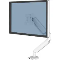 Fellowes Platinum Series - Monteringssats - justerbar arm - för Bildskärm - aluminium - vit - skärmstorlek: upp till 27 tum - disk-monteringsbar