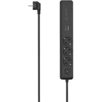 Hama 1xusb-a+2xusb-c Pd Grenuttag 3 Uttag Med Strömbrytare 1.4 M 100w