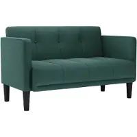 vidaXL Loveseat soffa mörkgrön 111 cm tyg
