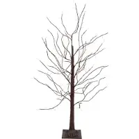 Julgransgolvlampa brun träd 120 cm inkl. LED med timer IP44 - Ki