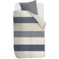 Essenza Mönstrat sängkläder 140x220 cm - Påslakanset i 100% mjuk bomull - Ropes Navy - Riviéra Maison sängkläder