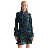 Scotch & Soda Printed Långärmad Kort Klänning