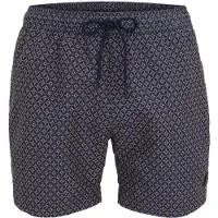 BOSS Printed swim shorts with logo badge