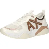 Armani Exchange för kvinnor. XW002230AF21432MZ431 Träningsskor Big Logo vit (37), Ekopiel, Blå, 3 till 5 cm, Nyckelband, Casual