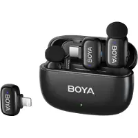 Boya trådlös mikrofon mini 2-01 Lightning/USB-C, matt svart