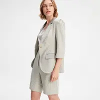 Smart & Joy Bi-material randig jacka