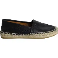 Gucci Guccissima Signatur Espadrillos i Svart Läder