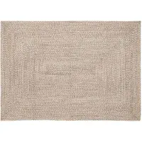 vidaXL Områdesmattor Rektangulär Naturlig och vit 120 x 170 cm Jute