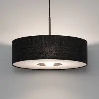 Euluna Hänglampa Amarela L Nowodvorski Lighting, dimbar, Svart, Vardagsrum / matsal, Textil / tyger / siden, Modern, Pendellampa