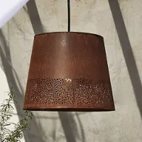 PR Home hänglampa Corta, rostfärgad, stickkontakt, Ø 38 cm, E27 Corta, Brun / rost, Vardagsrum / matsal, Metall, Industriell design, Pendellampor med stickkontakt