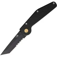 GT KNIVES Auto Button Lock Tanto Serrate