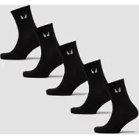 MP Unisex Crew Socks (5 Pack) - Black - UK 6-8