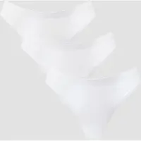 MP Women's Mid Rise No VPL Thong (3-pack) – White - M
