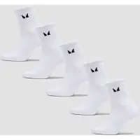 MP Unisex Crew Socks (5 Pack) - White - UK 2-5