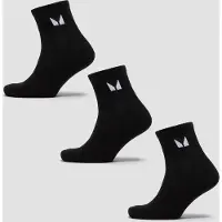 Myprotein Unisex Ankle Socks (3 Pack) - Black - UK 2-5