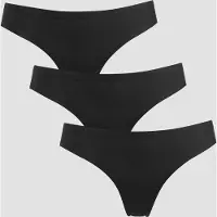 Myprotein MP Women's Mid Rise No VPL Thong (3 Pack) - Black - XS
