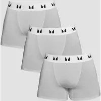 MP Boxers för män (3-pack) Grå/Vit - XXL