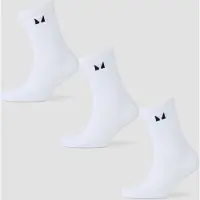Myprotein MP Running Socks (3-pack) – White - UK 12-14