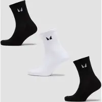 MP Unisex Crew Socks (3 Pack) - Black/White - UK 9-11