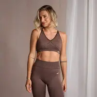 MP Women's V-Neck Seamless Bra – Coffee - XS