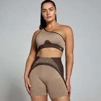 MP Women's Contrast Rib Seamless Bra – Cashmere/Espresso - L
