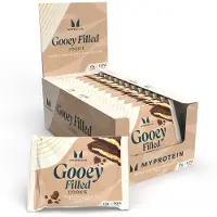 Myvegan Baked Protein Cookie - 12 x 75g - Double Chocolate and Peanut Butter (Gooey Filled)