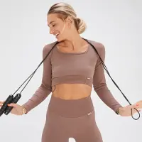 MP x Tatiana Seamless Long Sleeve Crop Top – Hazelnut - M