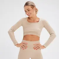 MP x Tatiana Seamless Long Sleeve Crop Top – Cream - L
