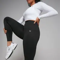 MP Myprotein Women's Shape Seamless Cross Strap Sports Bra & Leggings Bundle - Black - XXS - L