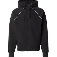 BOSS Cotton-blend zip-up hoodie with piping details