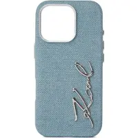 Karl Lagerfeld FW Jeans iPhone 16 Pro-fodral med signaturlogotyp – Blå