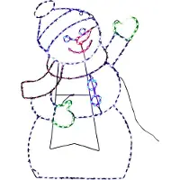 Vinkande Snögubbe Med 246 Lysdioder Och Timerfunktion 79 Cm