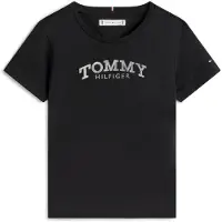 Tommy Hilfiger T-shirts med korta ärmar TOMMY FOIL TEE SS flickor - Svart - 8 år