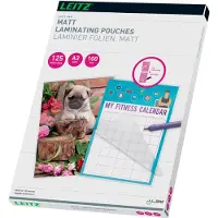 Leitz Lamineringslommer A3 16924 mat transparent, EVA (ethylenvinylacetat), Polyethylenterephthalatfolie (PET), 0,125 mm, 309 mm (100 stk.)