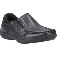 Hush puppies Morgan Läderherrarnas Svarta Loafer