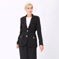 Smart & Joy Safariblazer med rynkad midja