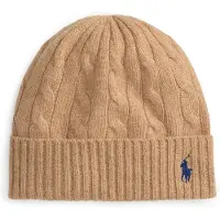 Ralph Lauren för kvinnor. 455981442004 Mössa i ull och kaschmir, brun (OSFA), Beige, Casual, Kashmir