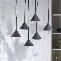 TK Lighting Hänglampa Cono , dimbar, Svart, Vardagsrum / matsal, Metall, Modern, Pendellampa