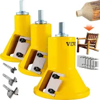 Vevor Tappfräs, 1"/25,4 mm och 1,5"/38 mm och 2"/50,8 mm, Premium möbelfräs för aluminium och stål, med dubbla raka blad och knappskruvar Home Master Kit, kommersiellt nybörjarverktyg för hemmet D