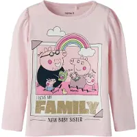 Name it T-shirt 'NMFNORA PEPPA' guld / rosa / rosa / svart