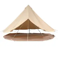 Vevor Canvas Bell-tält, 4 säsonger 6 m/19,68 ft Yurt-tält, Canvas-tält för camping med spisuttag, andningsbart tält rymmer upp till 10 personer, familjecamping utomhus jaktsällskap