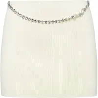 Philipp Plein Stickad kort kjol Signature