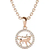 MYC Paris Taurus Zodiac Hängen - Rose Gold och Crystal