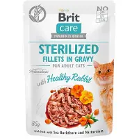Brit Care Våtfoder För Steriliserade Vuxna Katter Kaninfilé I Portionspåse 24x85g