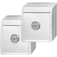 Busch-Jaeger 2CKA002083A0836 Skyddskontaktuttag IP44 Vit, Renvit (RAL 9010)