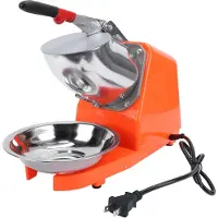 Vestidos Elektrisk iskross 380W Rostfritt stål Dubbelt blad Rakad is Snökotte Maskin för hemmet L orange