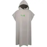 Vestidos Surf Poncho Byte av handduk Snabbtorkande dräkt med huva Mikrofiber strandfilt Badhandduk Simhandduk grå
