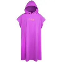 Vestidos Surf Poncho Byte av handduk Snabbtorkande dräkt med huva Mikrofiber strandfilt Badhandduk Simhandduk violett