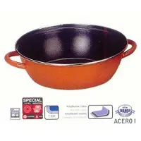 Jamon Stekpanna - IBILI - Honda - 40 cm - Vitrifierat emaljerat stål - Non-stick - Induktion orange