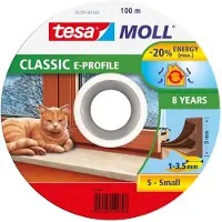 TESA gummitätning 9 mm profil E braz 100 m (5570101)